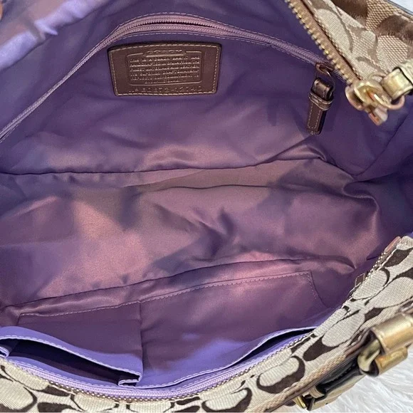 COACH Limited Edition Gold Patchwork Satchel Shoulder Bag E0873-12740 - Picture 6 of 10